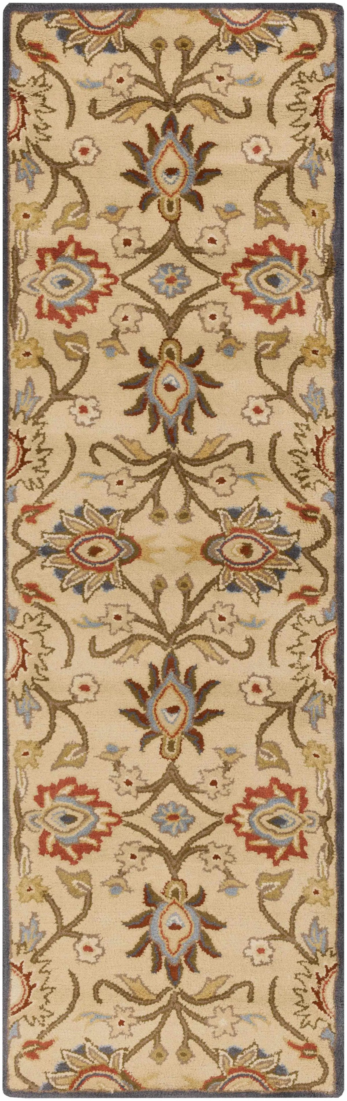 Caesar 1116 Hand Tufted Beige & Rust Wool Rug, photo 8 of 21
