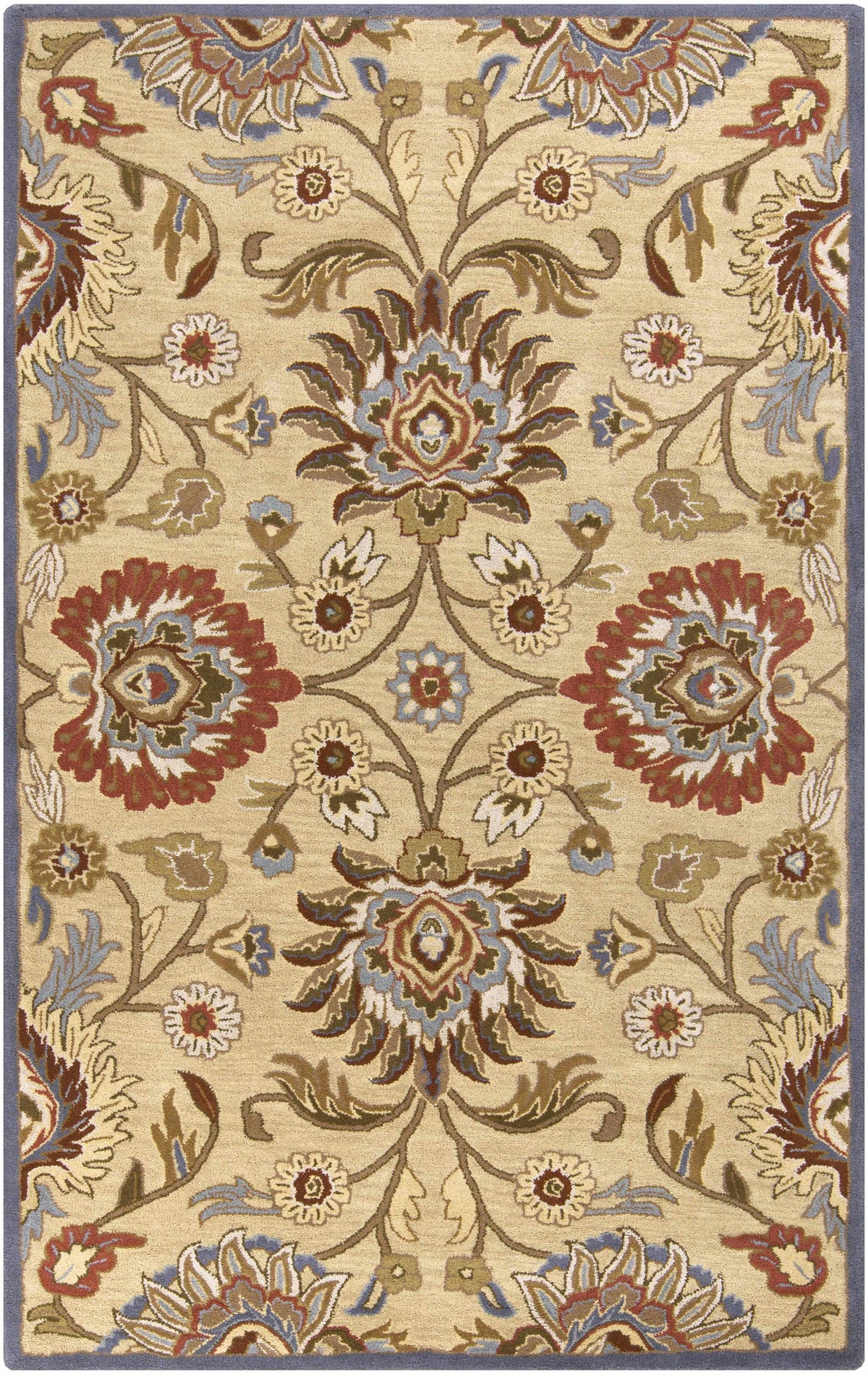 Caesar 1116 Hand Tufted Beige & Rust Wool Rug, photo 18 of 21