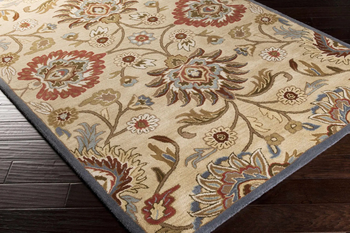 Caesar 1116 Hand Tufted Beige & Rust Wool Rug, photo 14 of 21