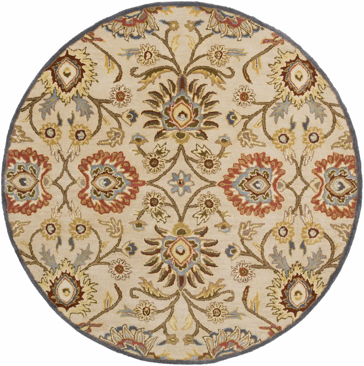 Caesar 1116 Hand Tufted Beige & Rust Wool Rug, photo 20 of 21