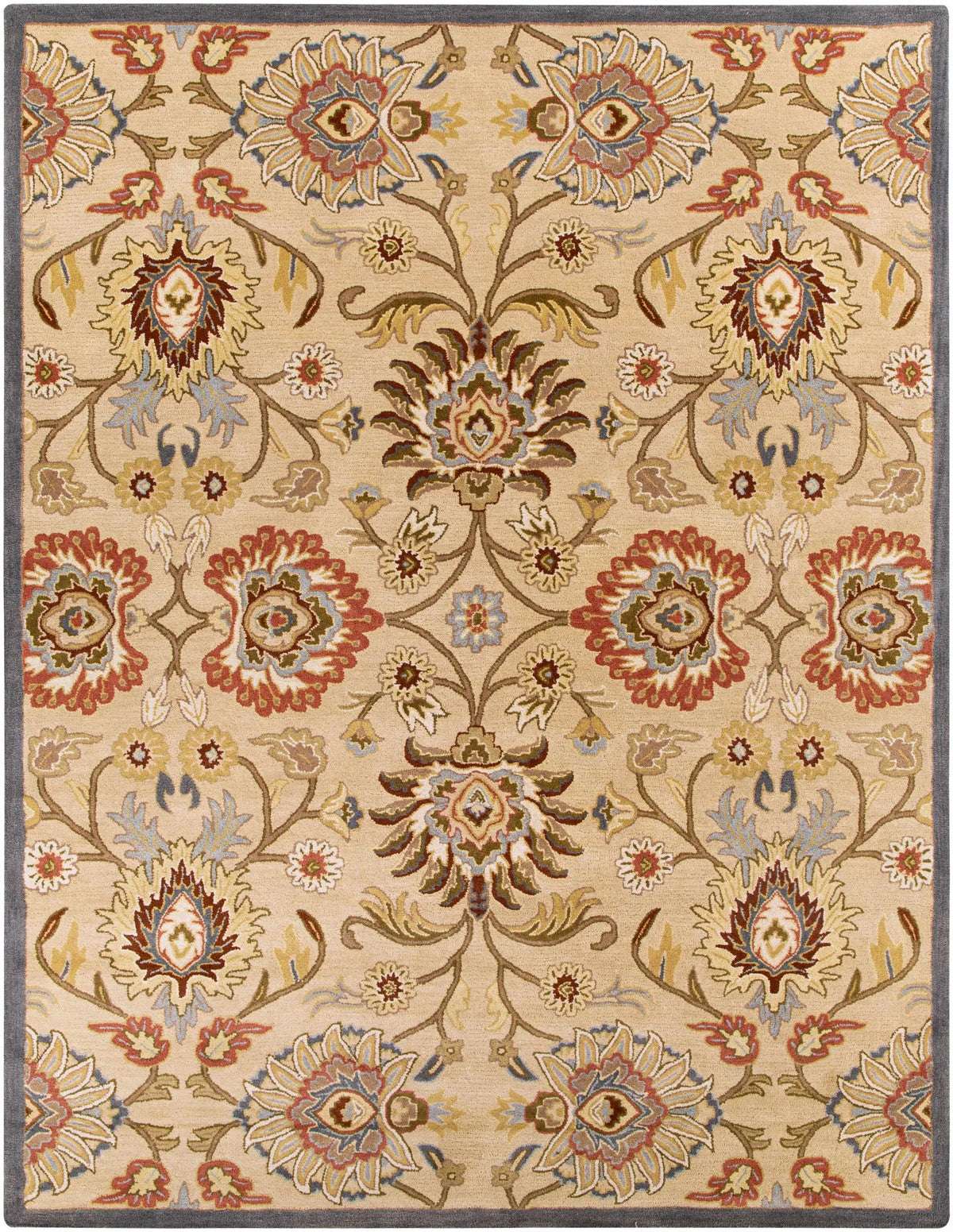 Caesar 1116 Hand Tufted Beige & Rust Wool Rug, photo 21 of 21