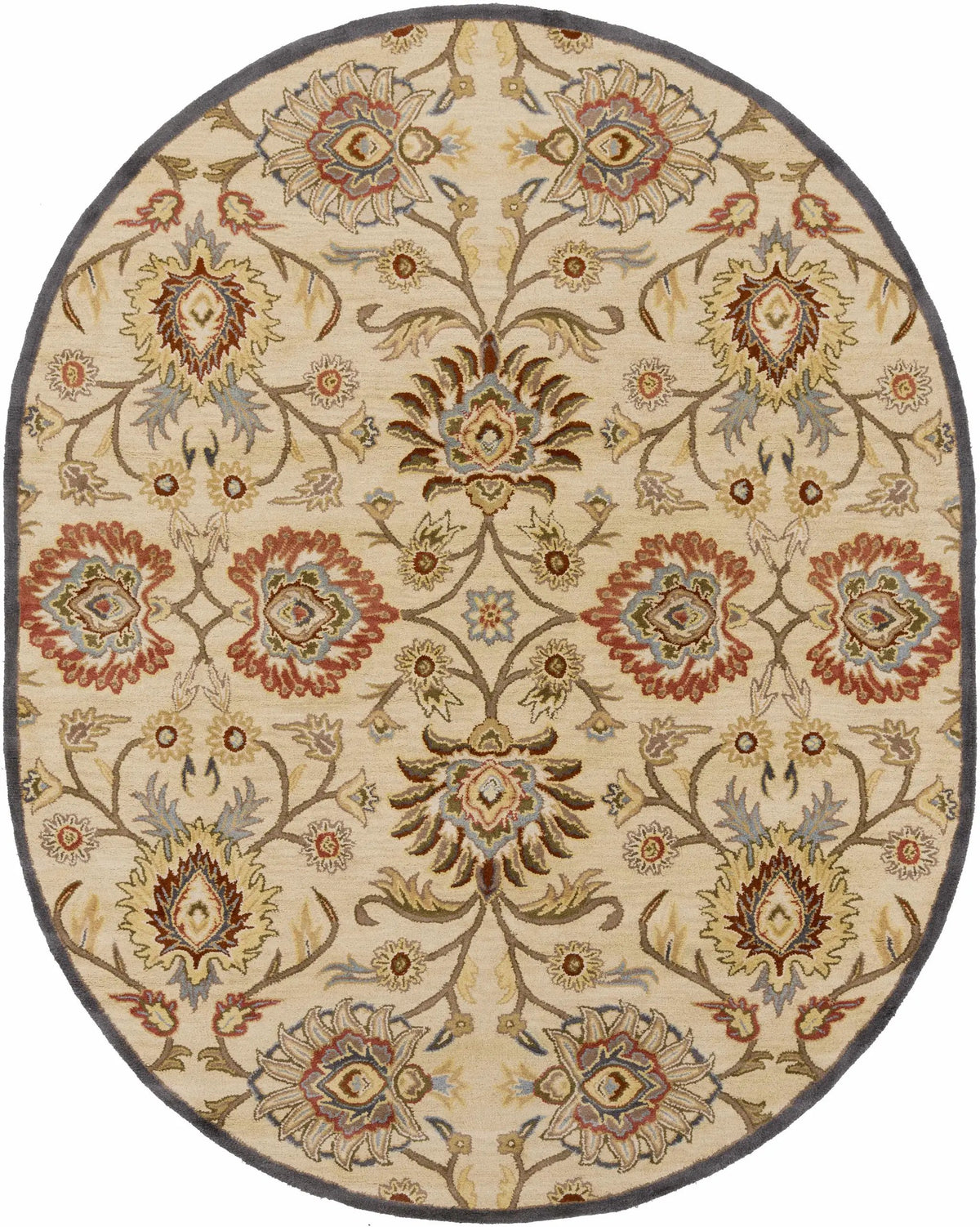 Caesar 1116 Hand Tufted Beige & Rust Wool Rug, photo 19 of 21
