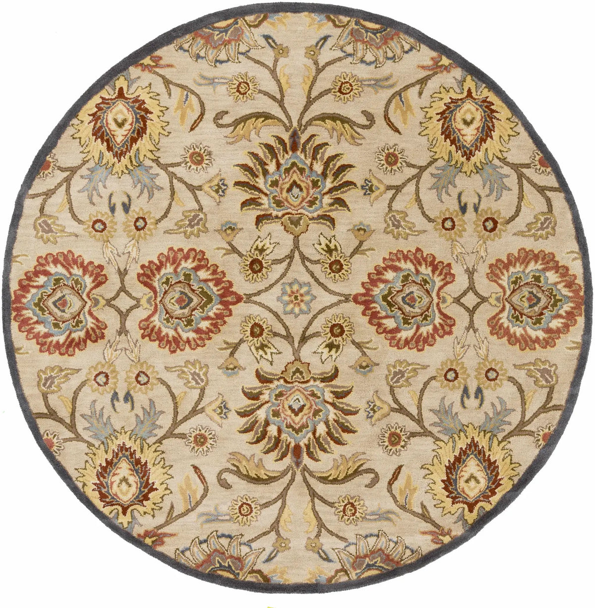 Caesar 1116 Hand Tufted Beige & Rust Wool Rug, photo 9 of 21