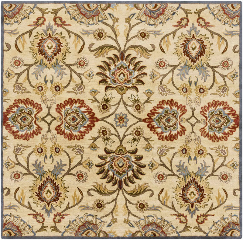Caesar 1116 Hand Tufted Beige & Rust Wool Rug by Boutique Rugs