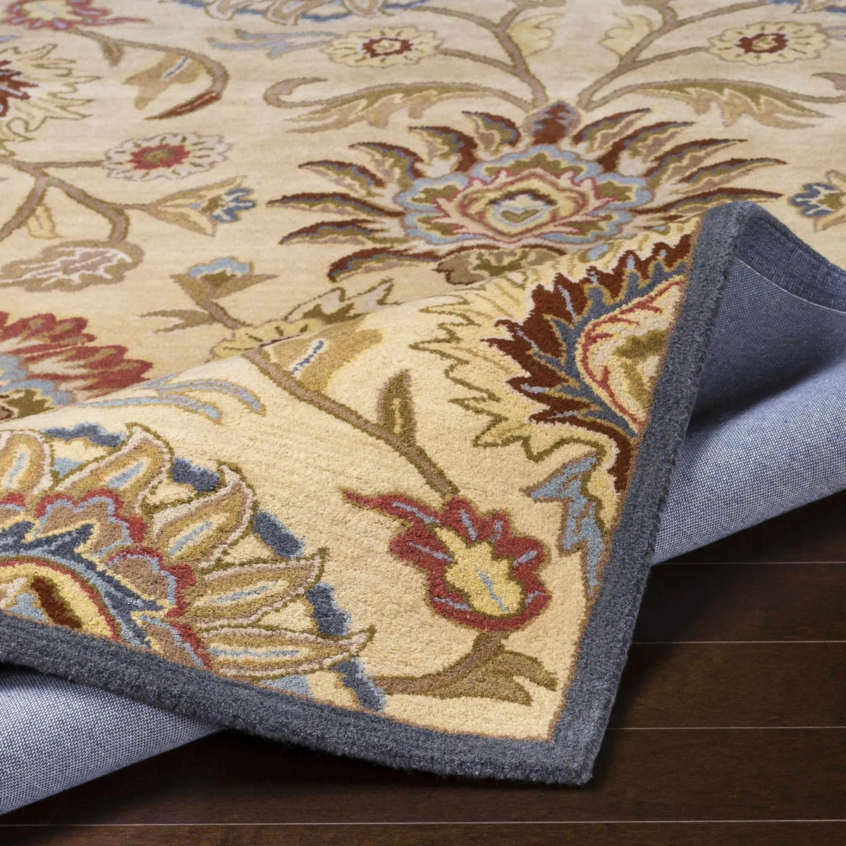 Caesar 1116 Hand Tufted Beige & Rust Wool Rug, photo 6 of 21