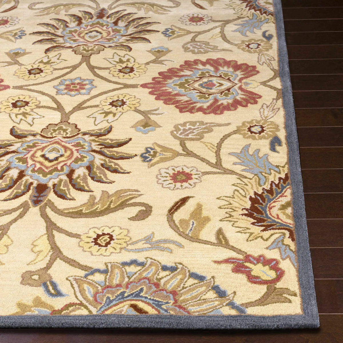Caesar 1116 Hand Tufted Beige & Rust Wool Rug, photo 5 of 21