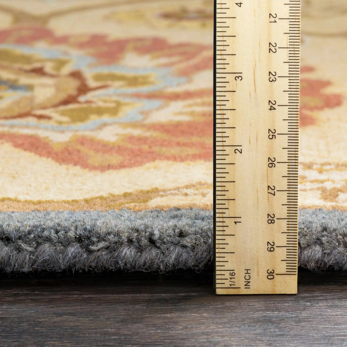 Caesar 1116 Hand Tufted Beige & Rust Wool Rug, photo 10 of 21