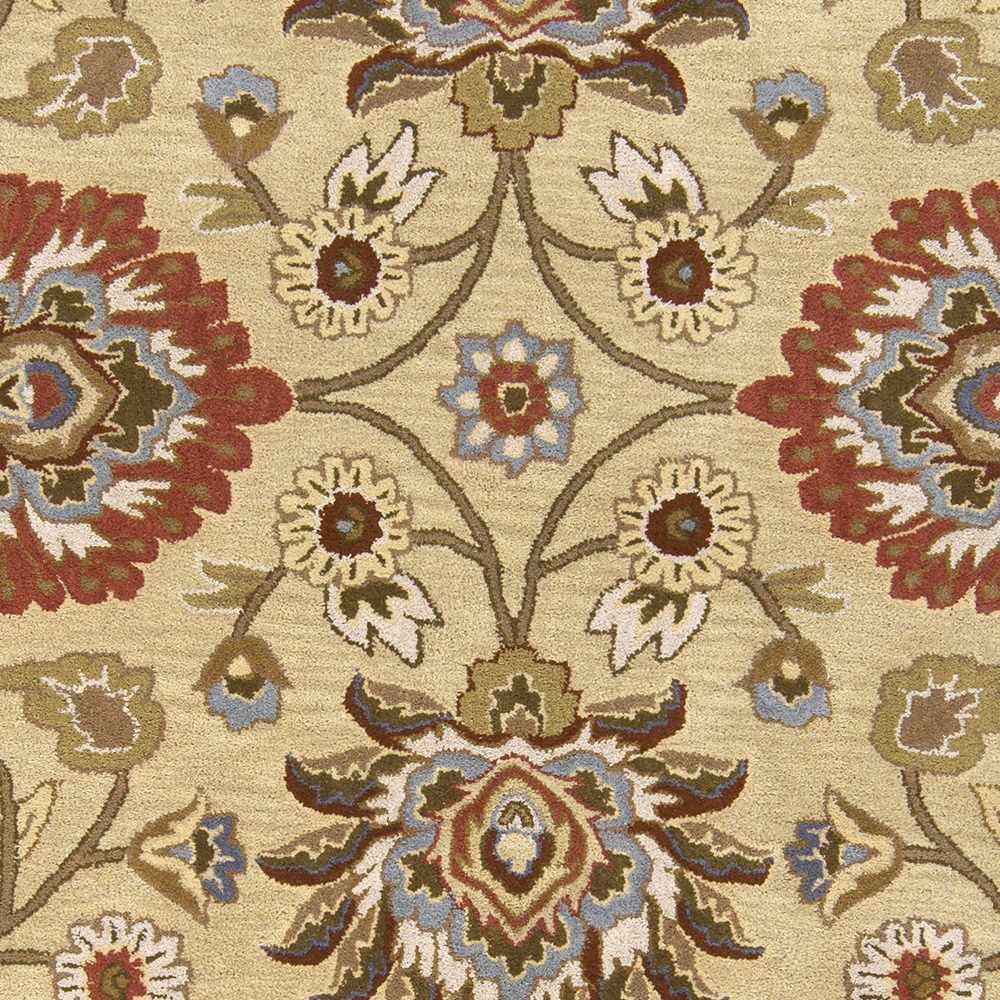 Caesar 1116 Hand Tufted Beige & Rust Wool Rug, sample swatch