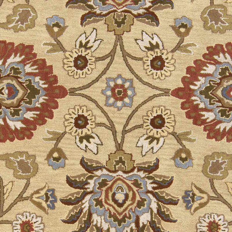 Caesar 1116 Hand Tufted Beige & Rust Wool Rug by Boutique Rugs