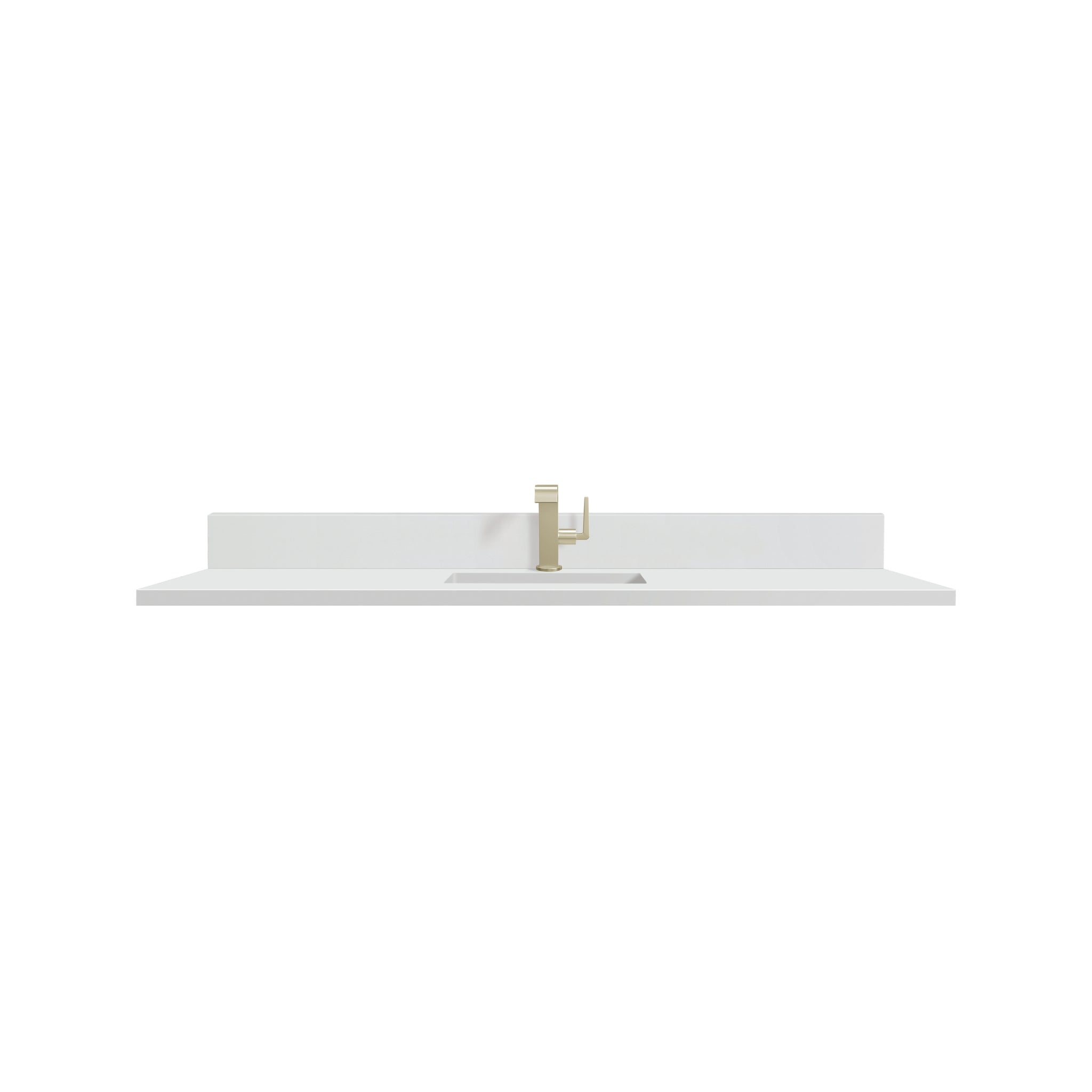 James Martin 60" Single Vanity Top with White Zeus (Single Hole, with Backsplash) countertop