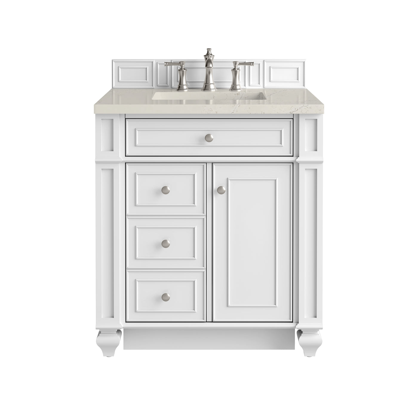 James Martin Bristol 30" Single Bathroom Vanity, Bright White, view 38