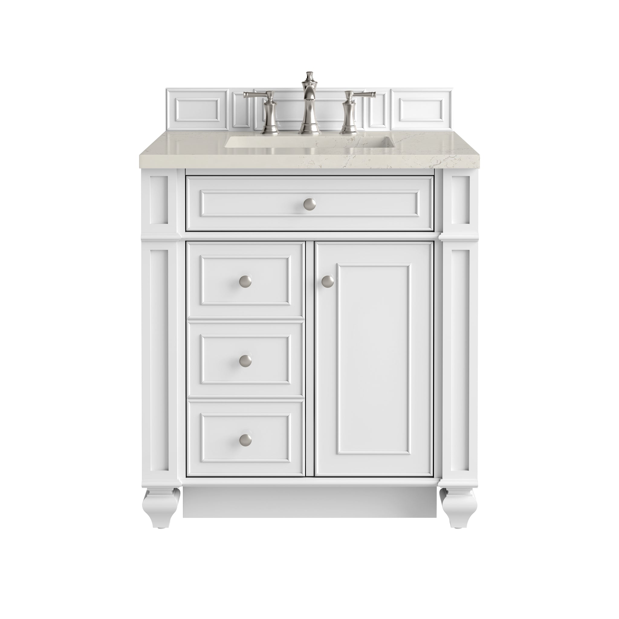 James Martin Bristol 30" Single Bathroom Vanity, Bright White, view 38