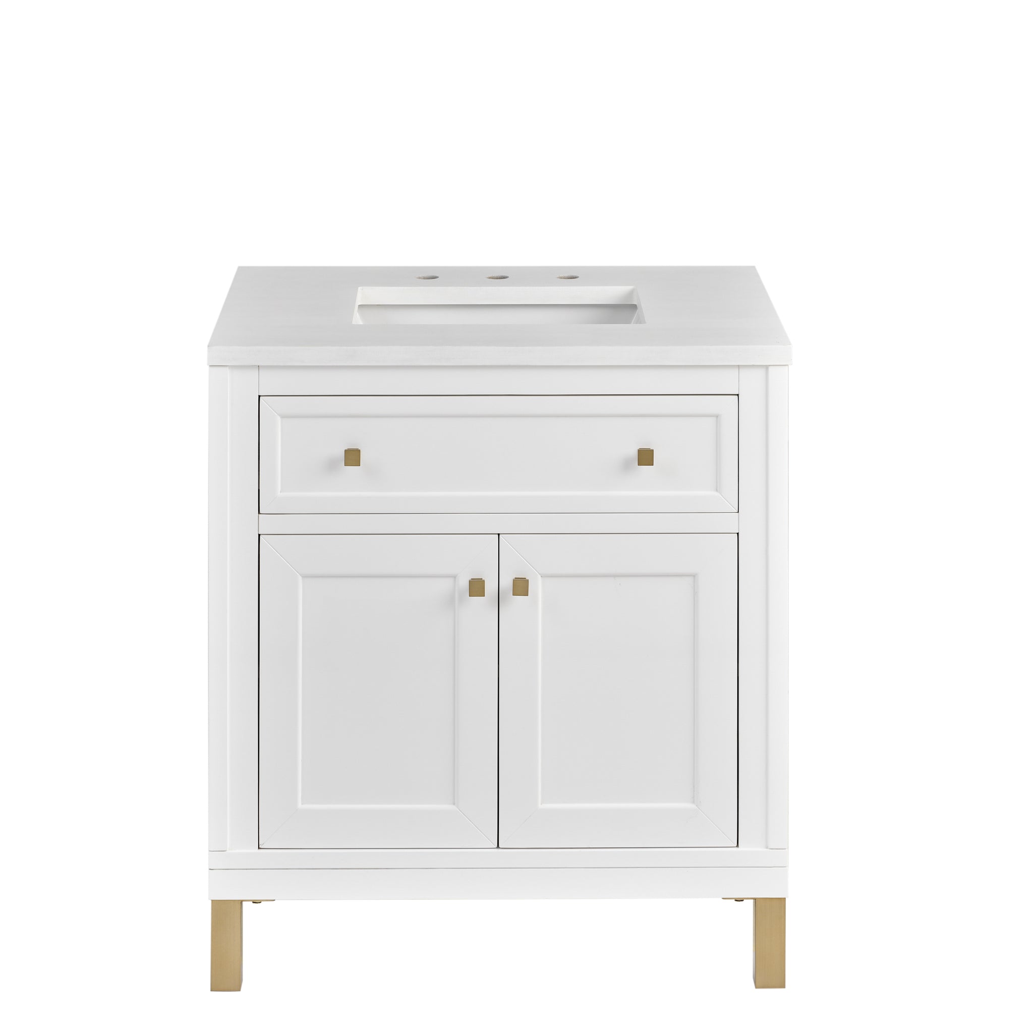 James Martin Chicago 30" Single Bathroom Vanity, Glossy White, view 35