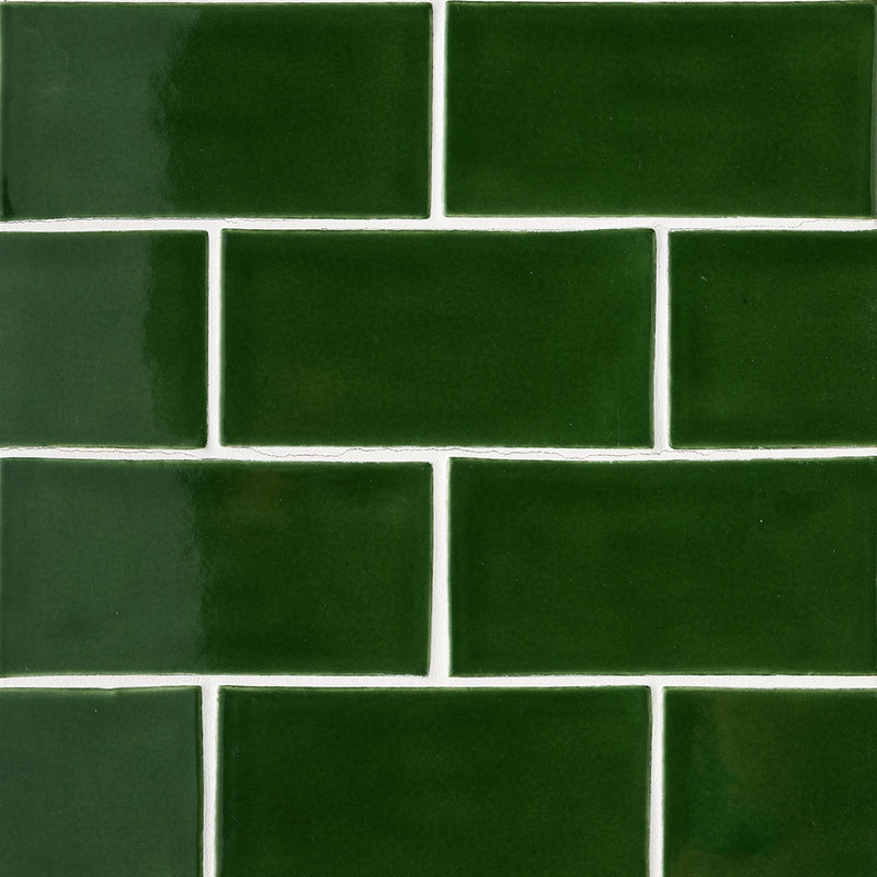 Forest Glossy Subway Ceramic Tiles 3x6 Ceramic Glossy 6x6 Tiles — 2