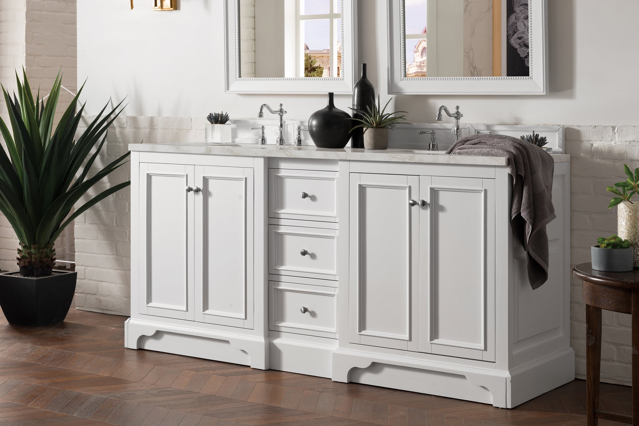James Martin De Soto 72" Double Bathroom Vanity, Bright White, view 37