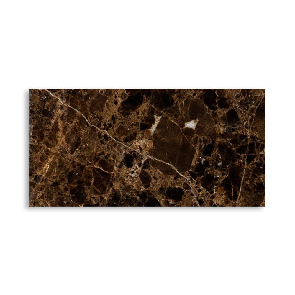 Emperador Dark Polished Marble Tiles 2 3/4x5 1/2 Marble Polished 3x12 Tiles