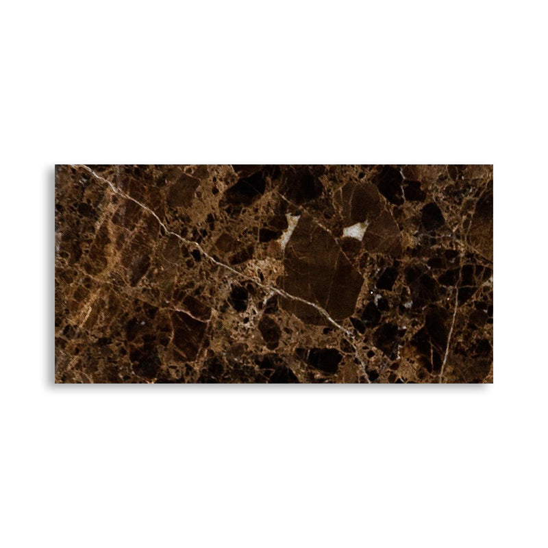 Emperador Dark Polished Marble Tiles 2 3/4x5 1/2 Marble Polished 3x12 Tiles