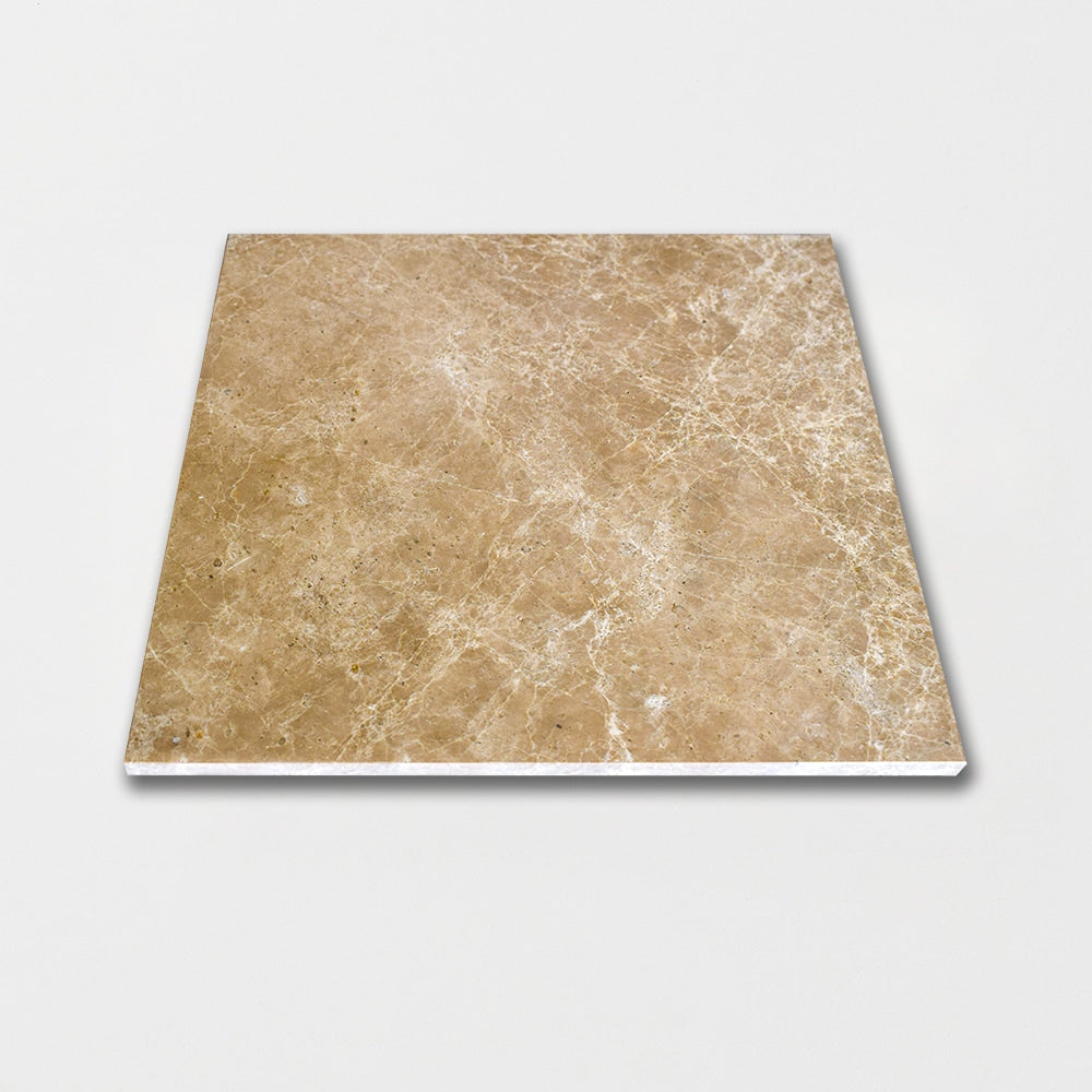 Emperador Light Polished Marble Tiles 12x12 Marble Polished 12x12 Tiles — 3