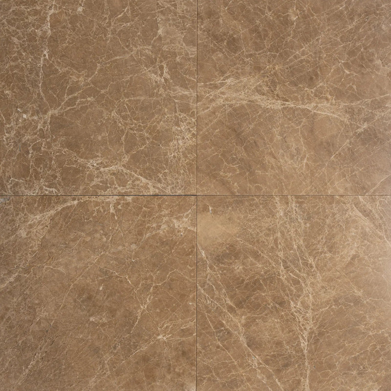 Emperador Light Polished Marble Tiles 12x12 closeup 6