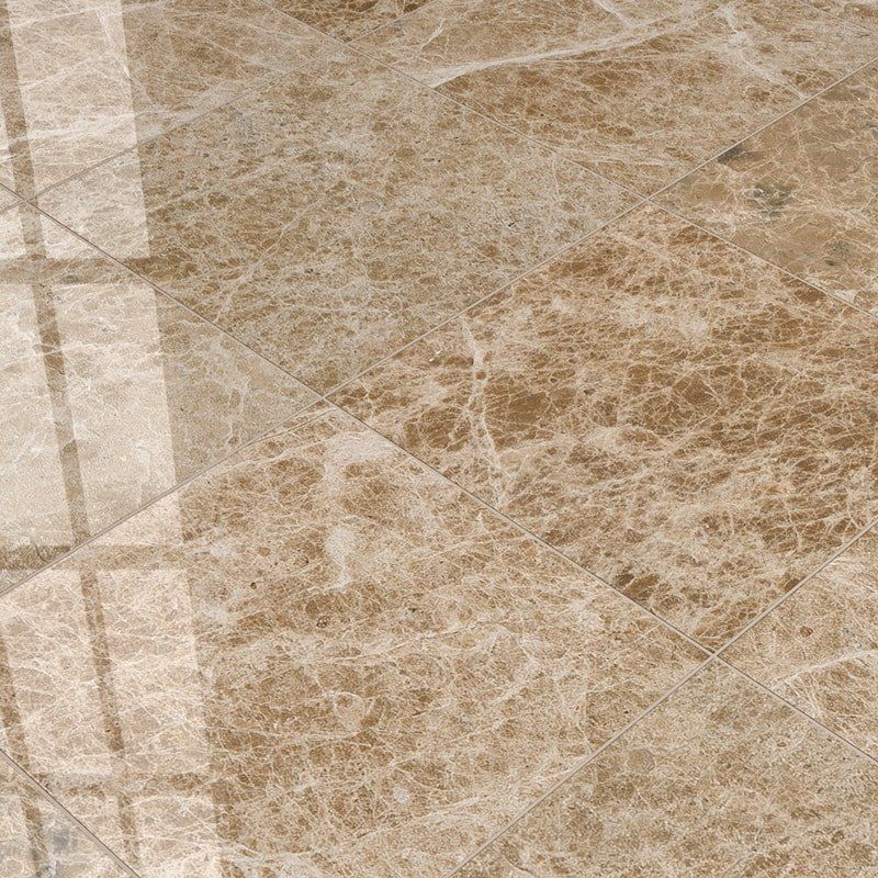 Emperador Light Polished Marble Tiles 18x18 Marble Polished 18x18 Tiles — 2