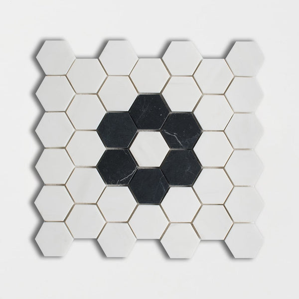 Empiezo Polished Hexagon Marble Mosaics 12x12