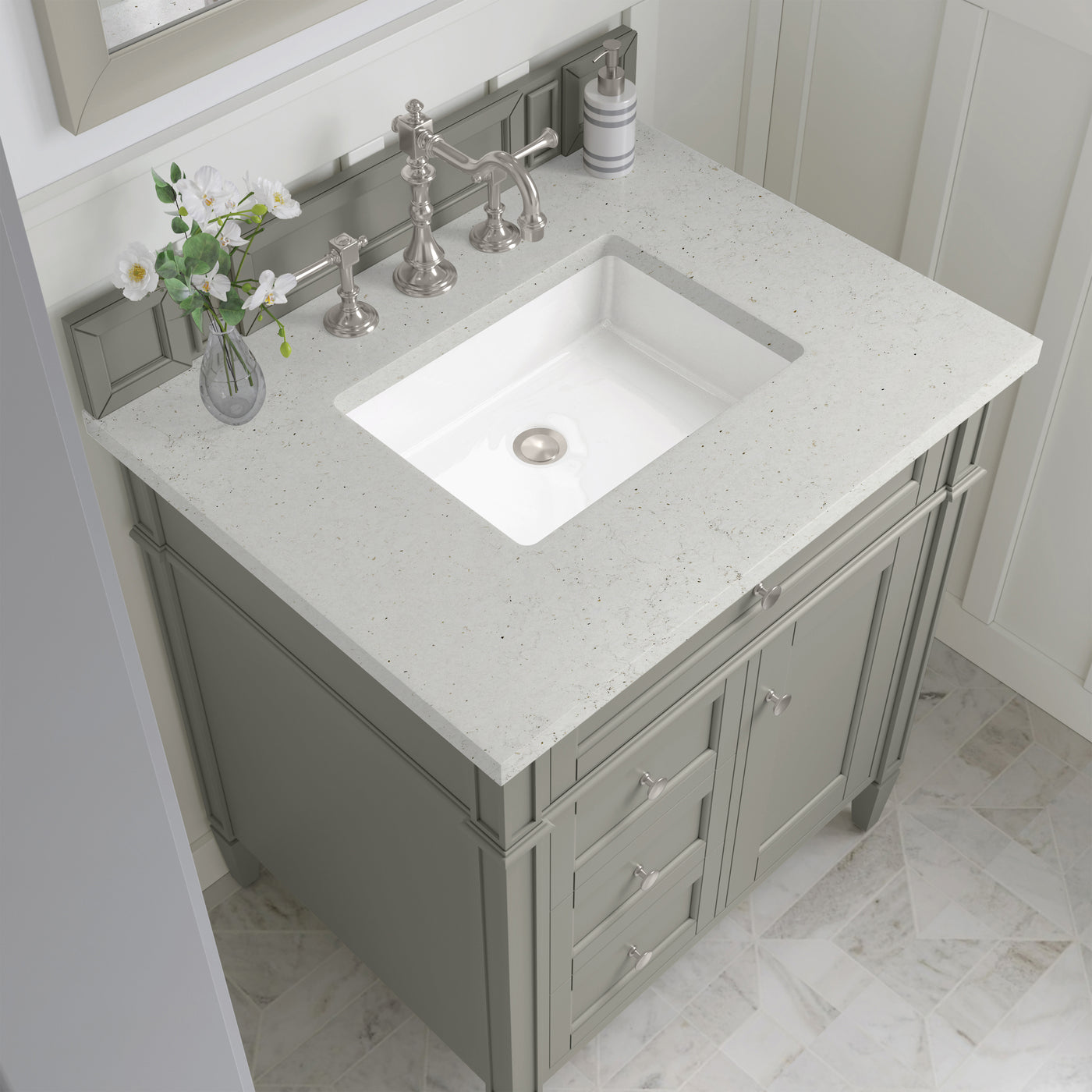 James Martin Brittany 30" Single Bathroom Vanity, Urban Gray, view 20