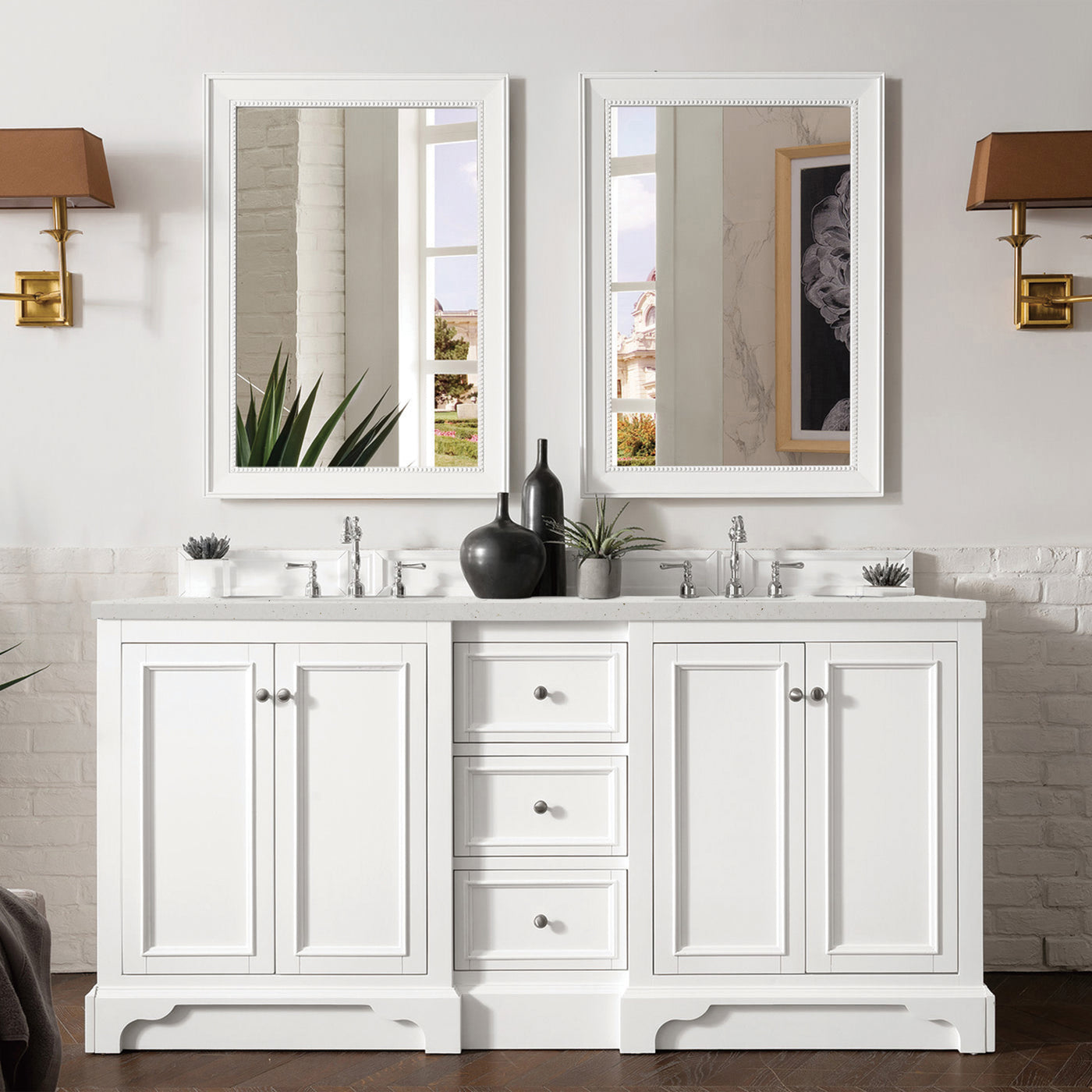 James Martin De Soto 72" Double Bathroom Vanity, Bright White, view 16