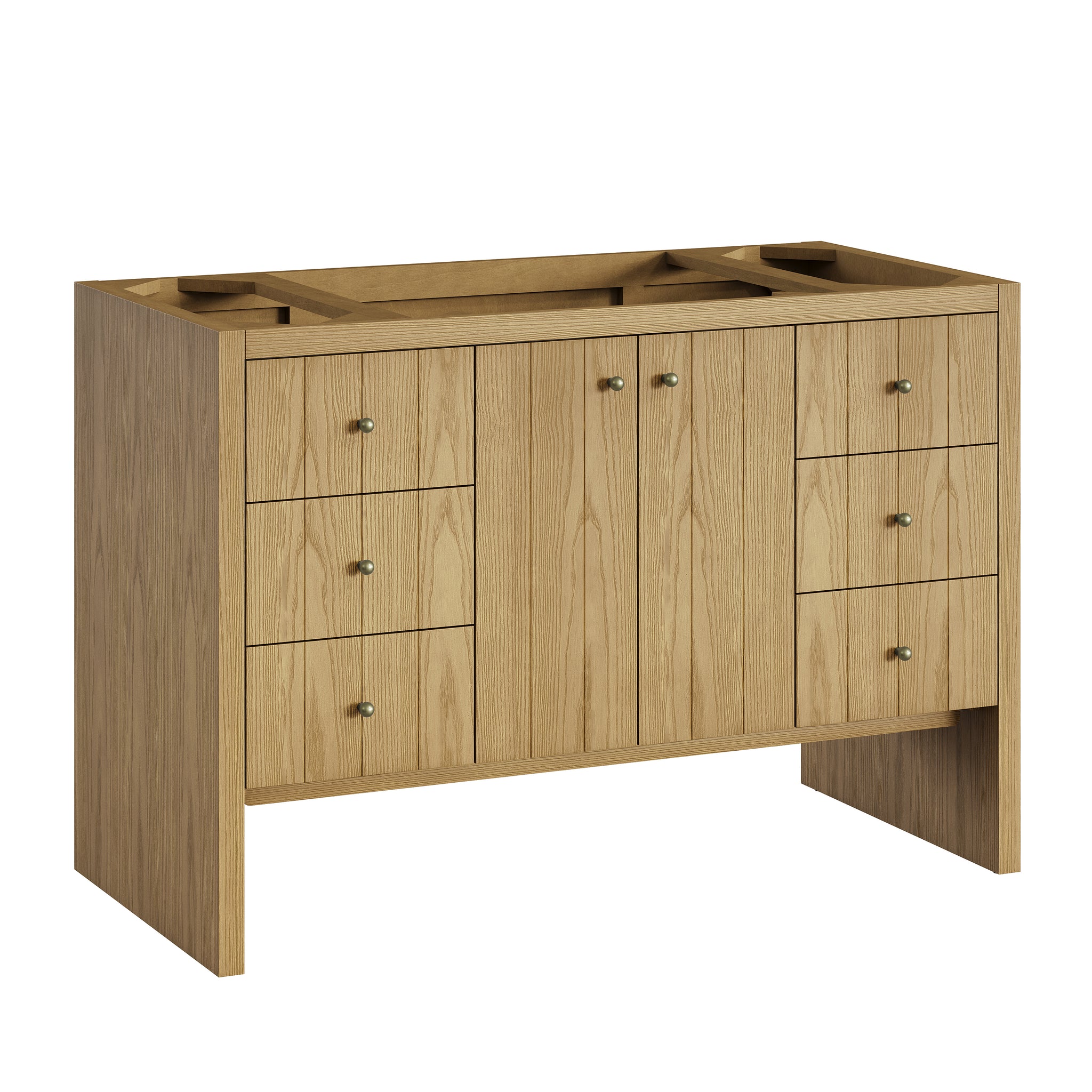 James Martin Hudson 48" Single Bathroom Vanity, Light Natural Oak, cabinet without a countertop