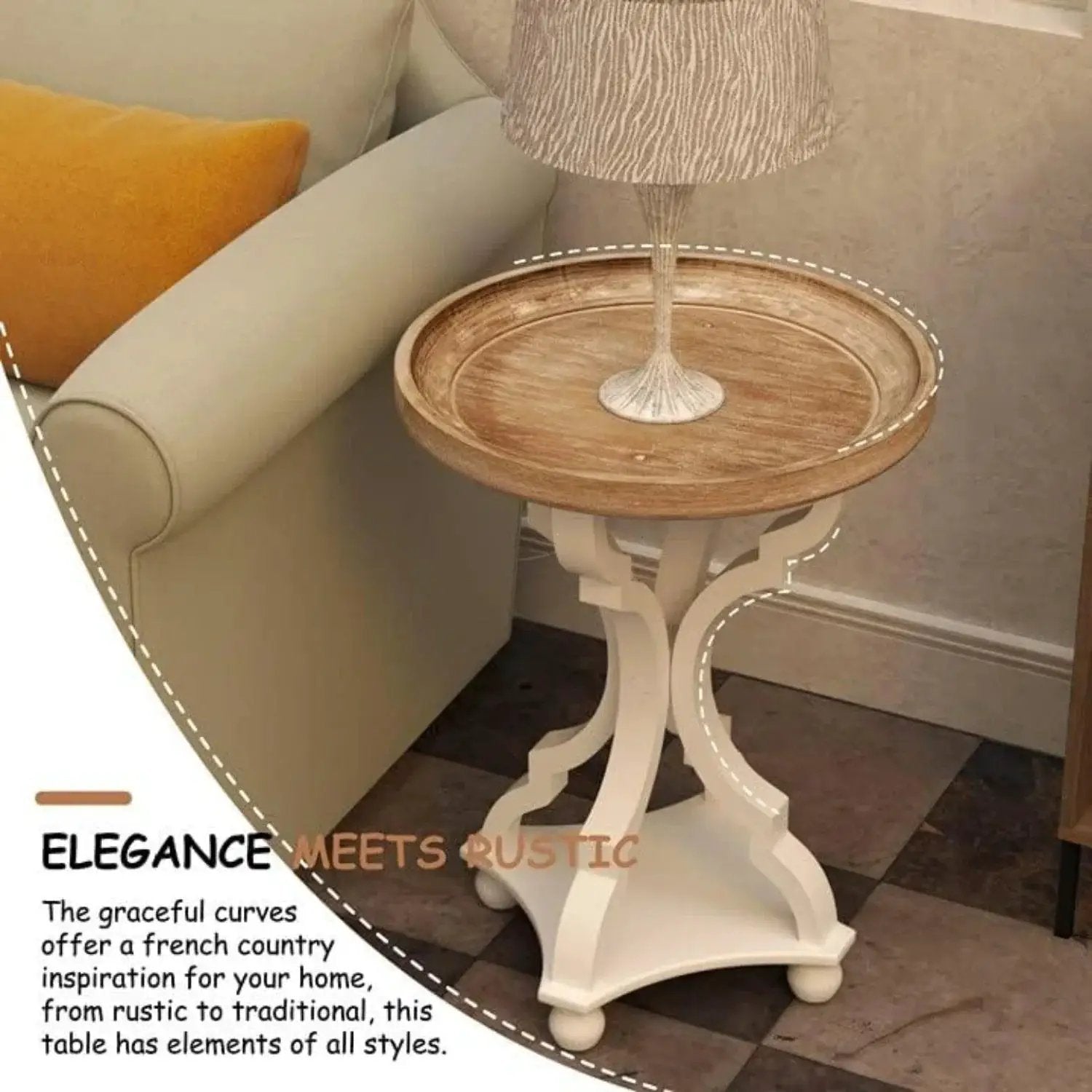 End Table - Handcrafted Natural Concave by House Of Avana