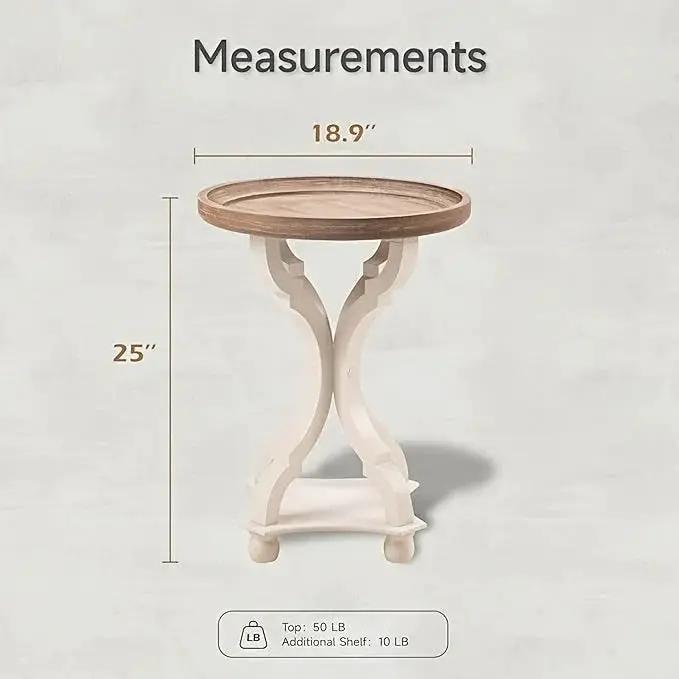 End Table - Handcrafted Natural Concave by House Of Avana