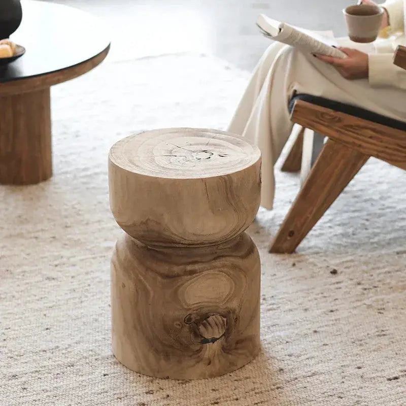 End Table - Round Wooden Small by House Of Avana