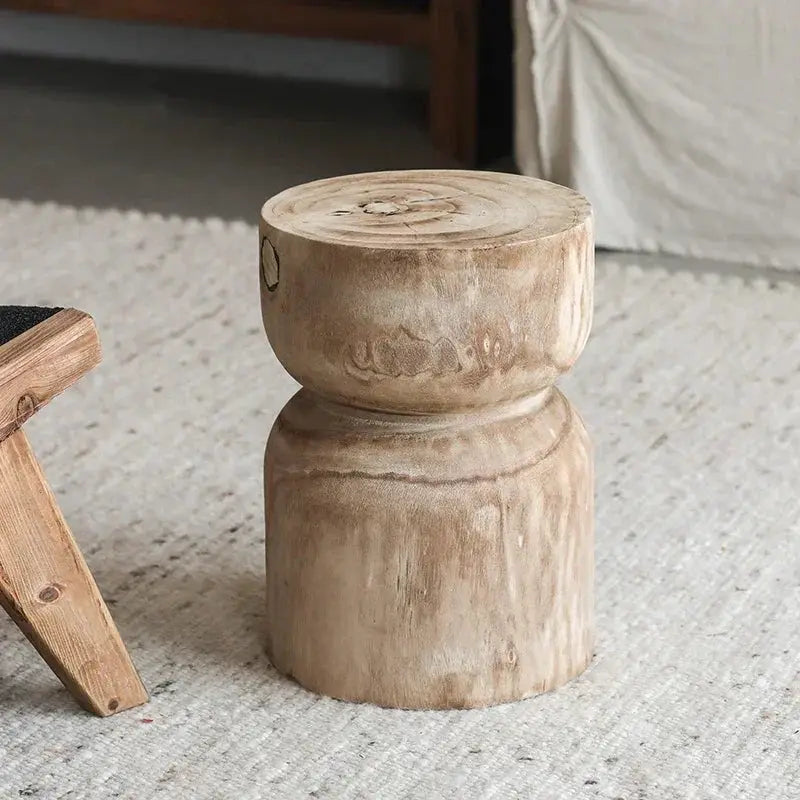 End Table - Round Wooden Small by House Of Avana