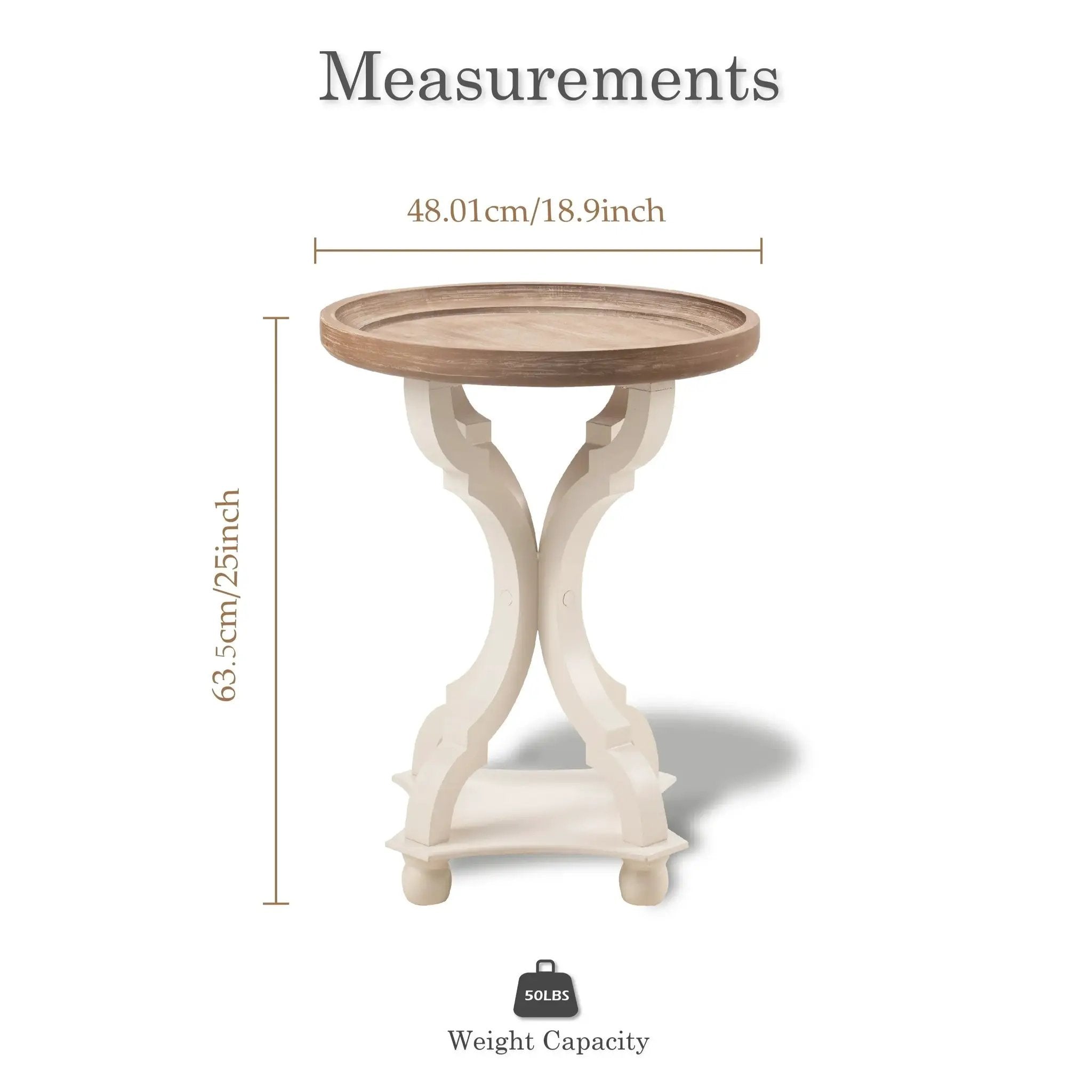 End Table - Rustic Natural Tray Top by House Of Avana