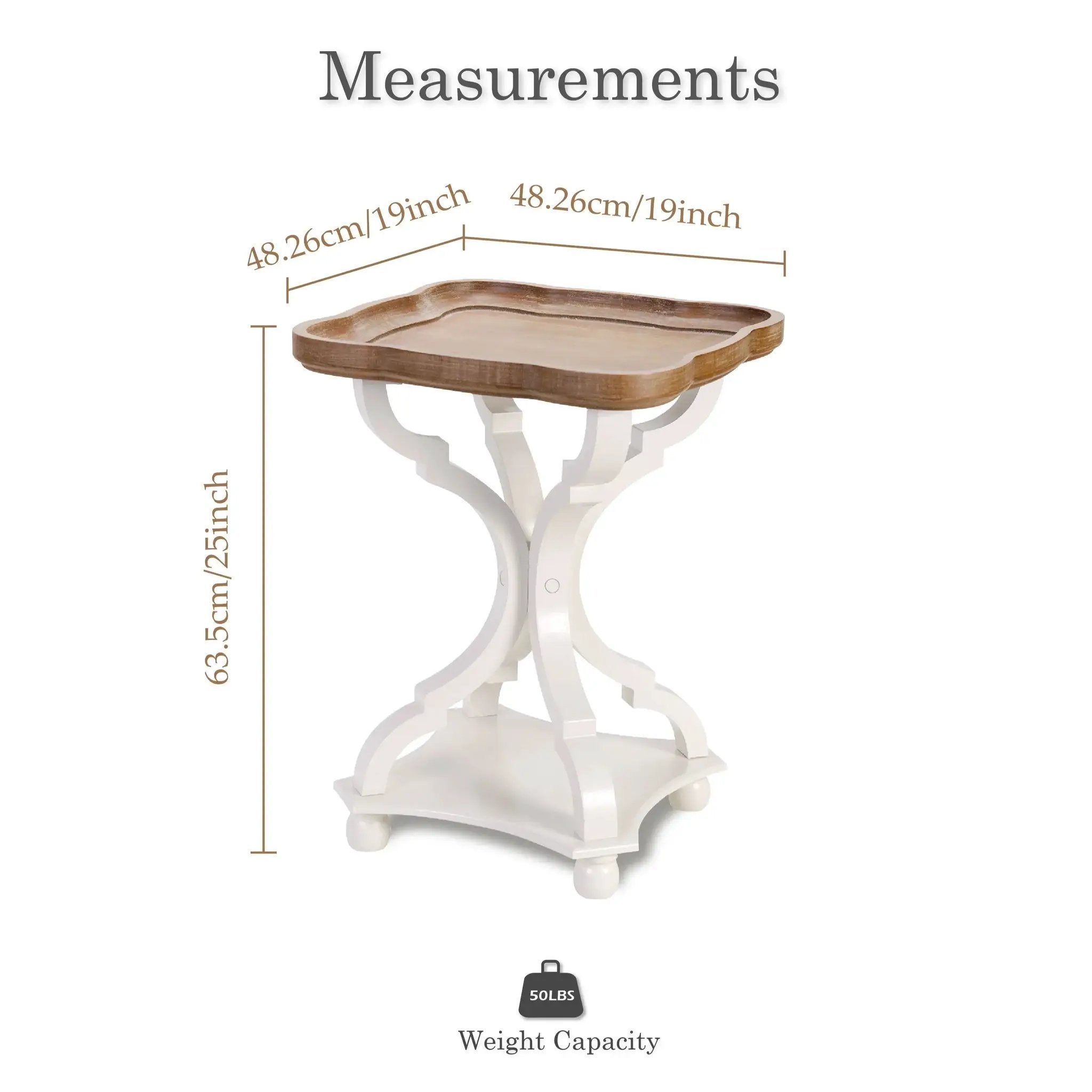 End Table - Rustic Natural Tray Top by House Of Avana