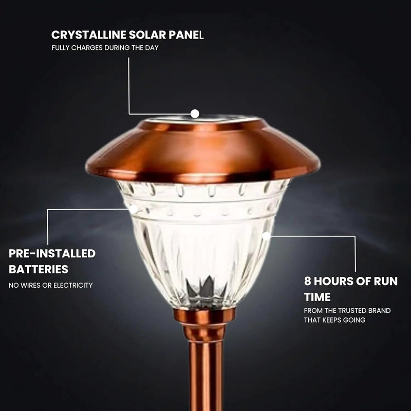 Energizer 10 Pack Solar Pathway LED Lights Outdoor ( Copper ) by Outdoor Solar Outlet