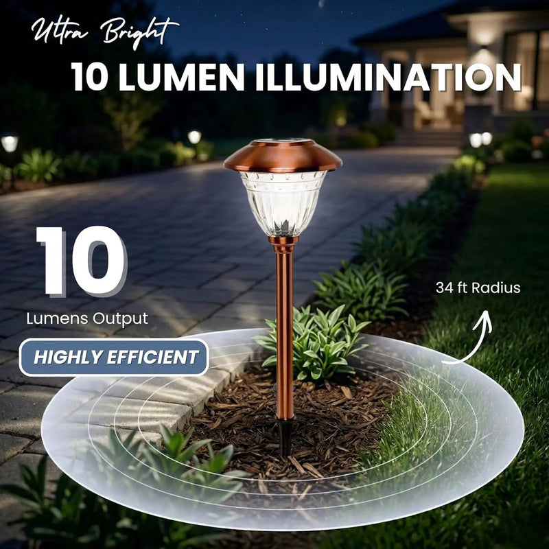 Energizer 10 Pack Solar Pathway LED Lights Outdoor ( Copper ) by Outdoor Solar Outlet