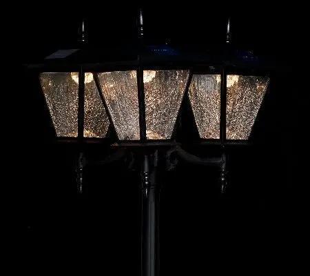 Energizer 2 Heads Solar Post Lamp With Planter by Outdoor Solar Outlet