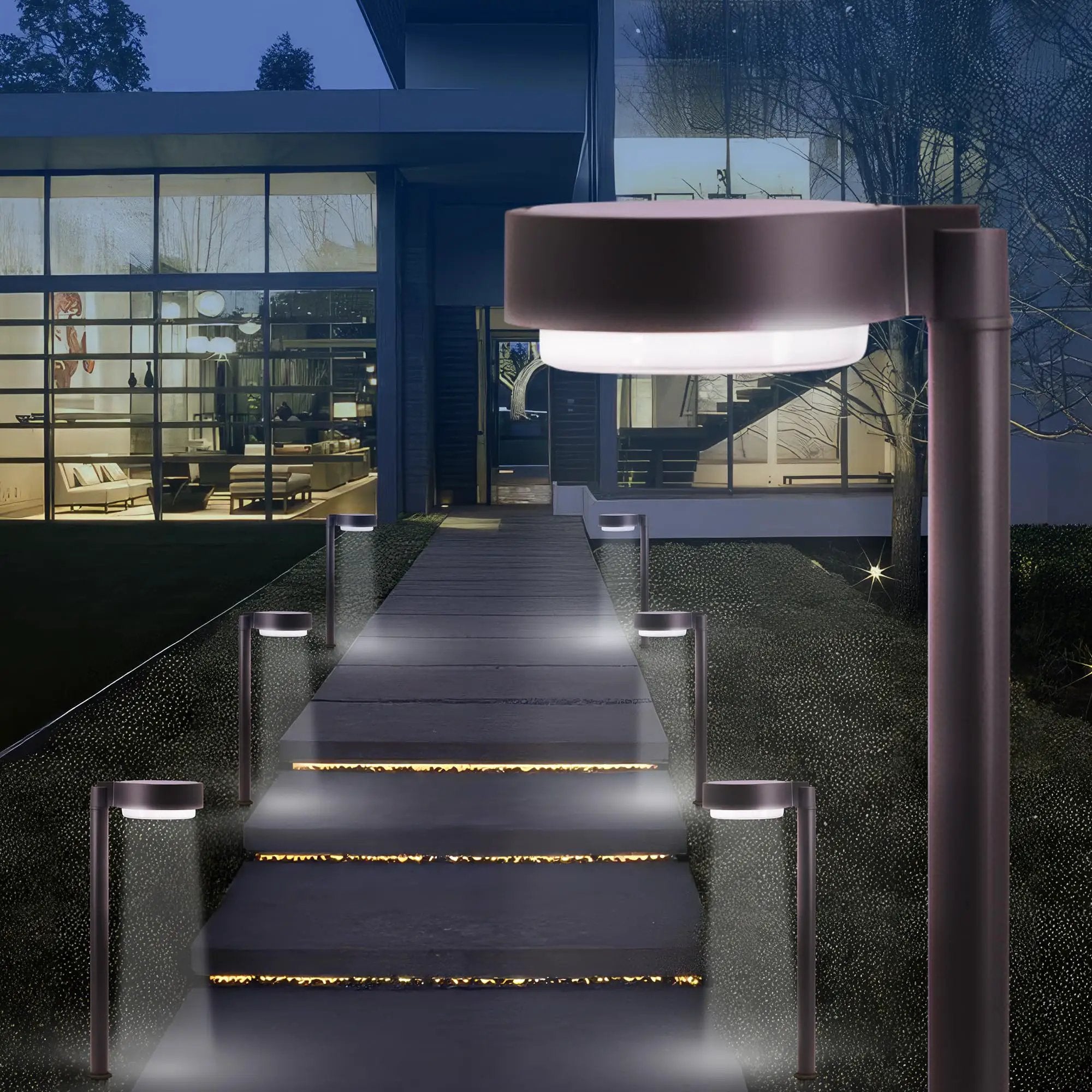 Energizer 20 Lumen Set of 4 Down light Aluminum Solar Pathway Lights by Outdoor Solar Outlet