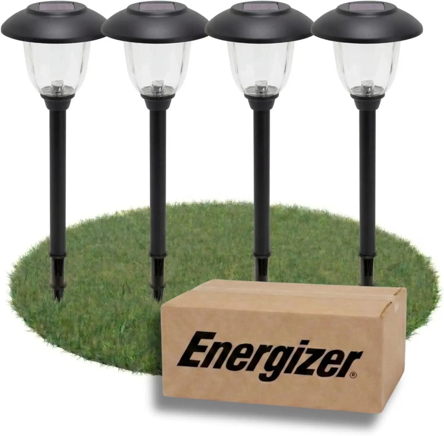 Energizer 8 Pack Color On Demand Solar Pathway Lights Outdoor-Stainless Steel(5 Colors) by Outdoor Solar Outlet