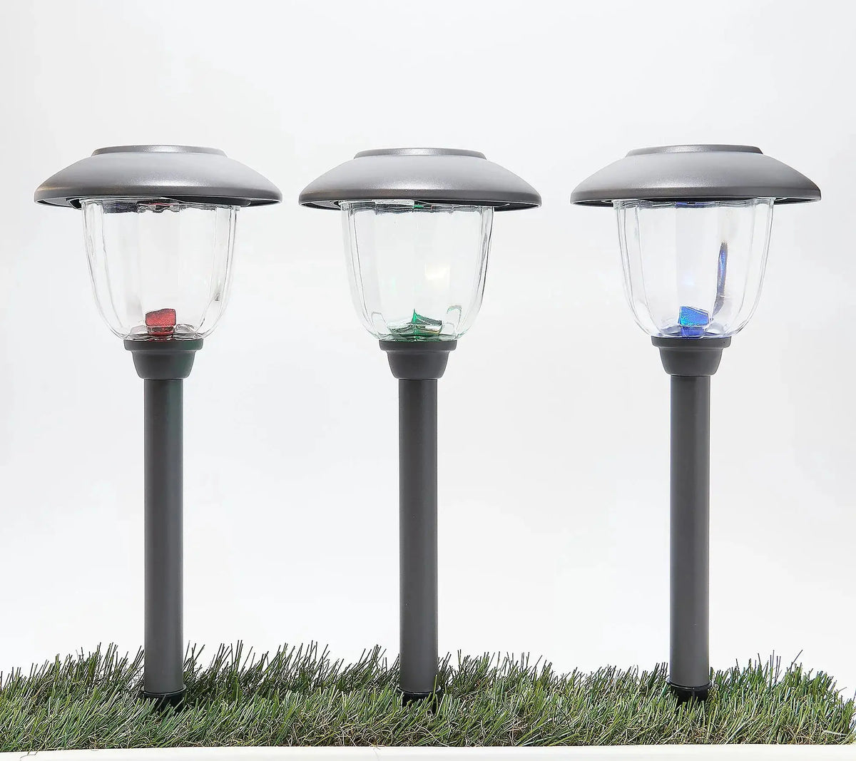Energizer 8 Pack Color On Demand Solar Pathway Lights Outdoor-Stainless Steel(5 Colors) by Outdoor Solar Outlet