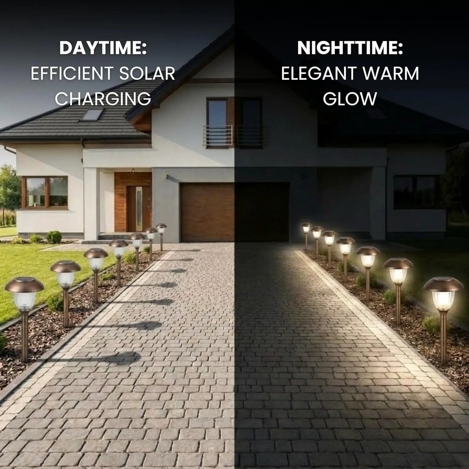 Energizer 8 Pack Color On Demand Solar Pathway Lights Outdoor-Stainless Steel(5 Colors) by Outdoor Solar Outlet