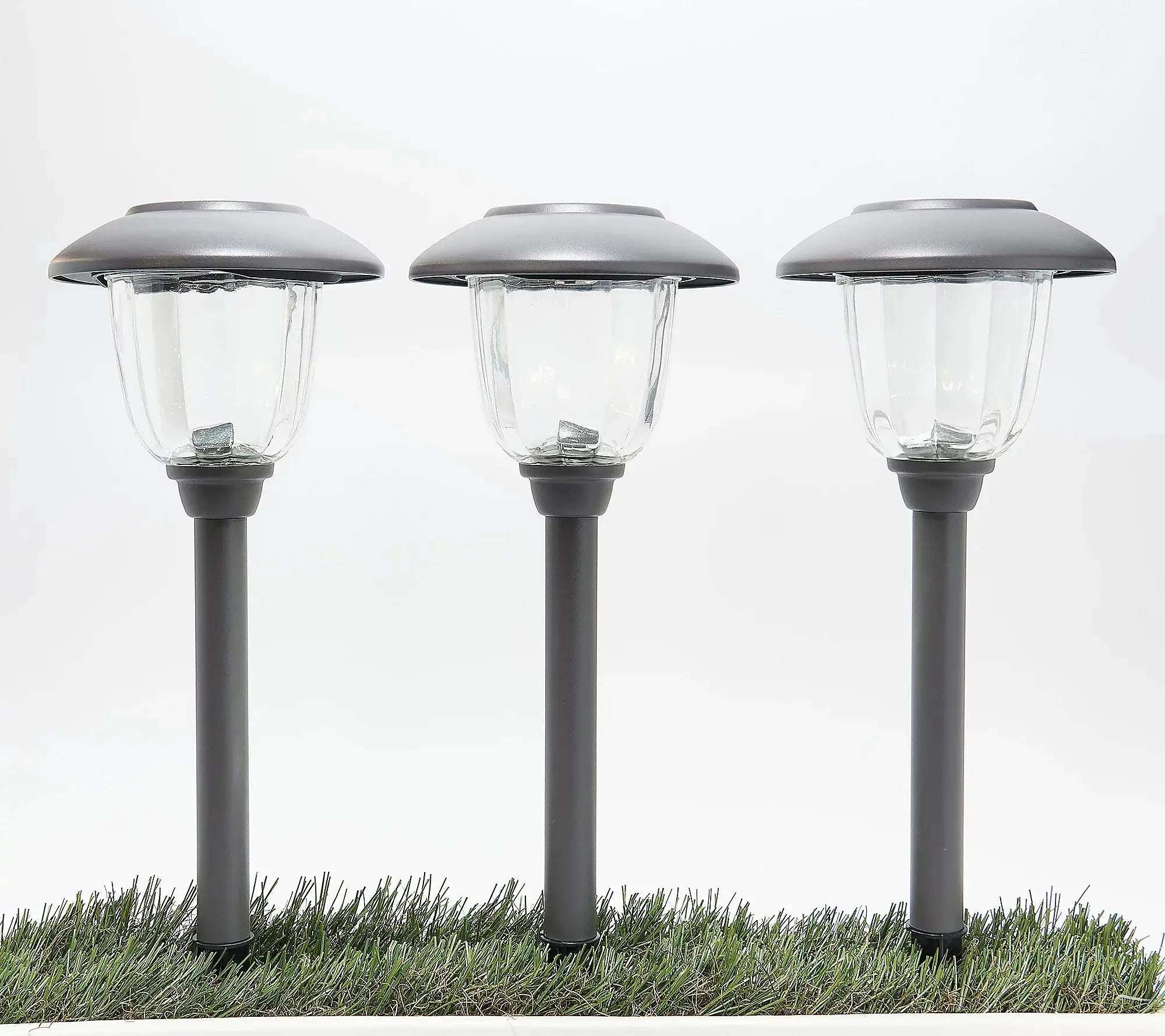 Energizer 8 Pack Color On Demand Solar Pathway Lights Outdoor-Stainless Steel(5 Colors) by Outdoor Solar Outlet