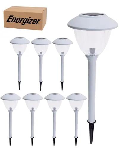 Energizer 8 Pack Solar Pathway LED Lights Outdoor-Stainless Steel 15 Lumen by Outdoor Solar Outlet