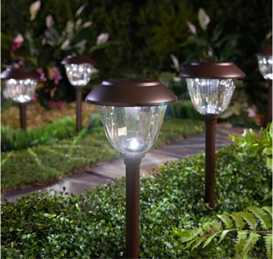 Energizer 8 Pack Solar Pathway LED Lights Outdoor-Stainless Steel 15 Lumen by Outdoor Solar Outlet