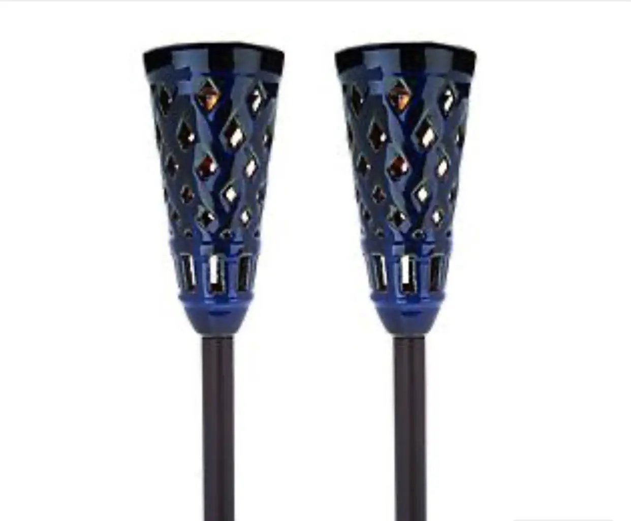 Energizer LED Ceramic Solar Tiki Torch Lights Dancing Lights Outdoor Waterproof 2 Pack by Outdoor Solar Outlet