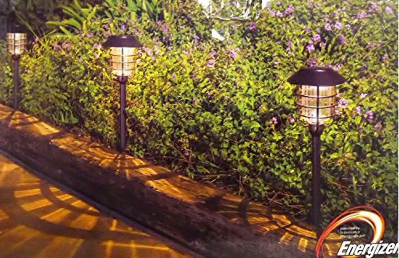 Energizer (SmartYard) 8-Pack Solar Pathway Lights – 10 Lumen Warm White LED, Aluminum & Glass, Dusk-to-Dawn Outdoor Landscape Lights by Outdoor Solar Outlet
