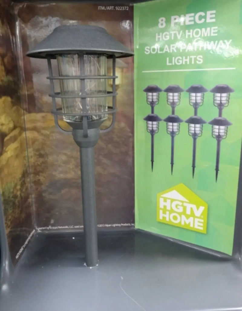 Energizer (SmartYard) 8-Pack Solar Pathway Lights – 10 Lumen Warm White LED, Aluminum & Glass, Dusk-to-Dawn Outdoor Landscape Lights by Outdoor Solar Outlet
