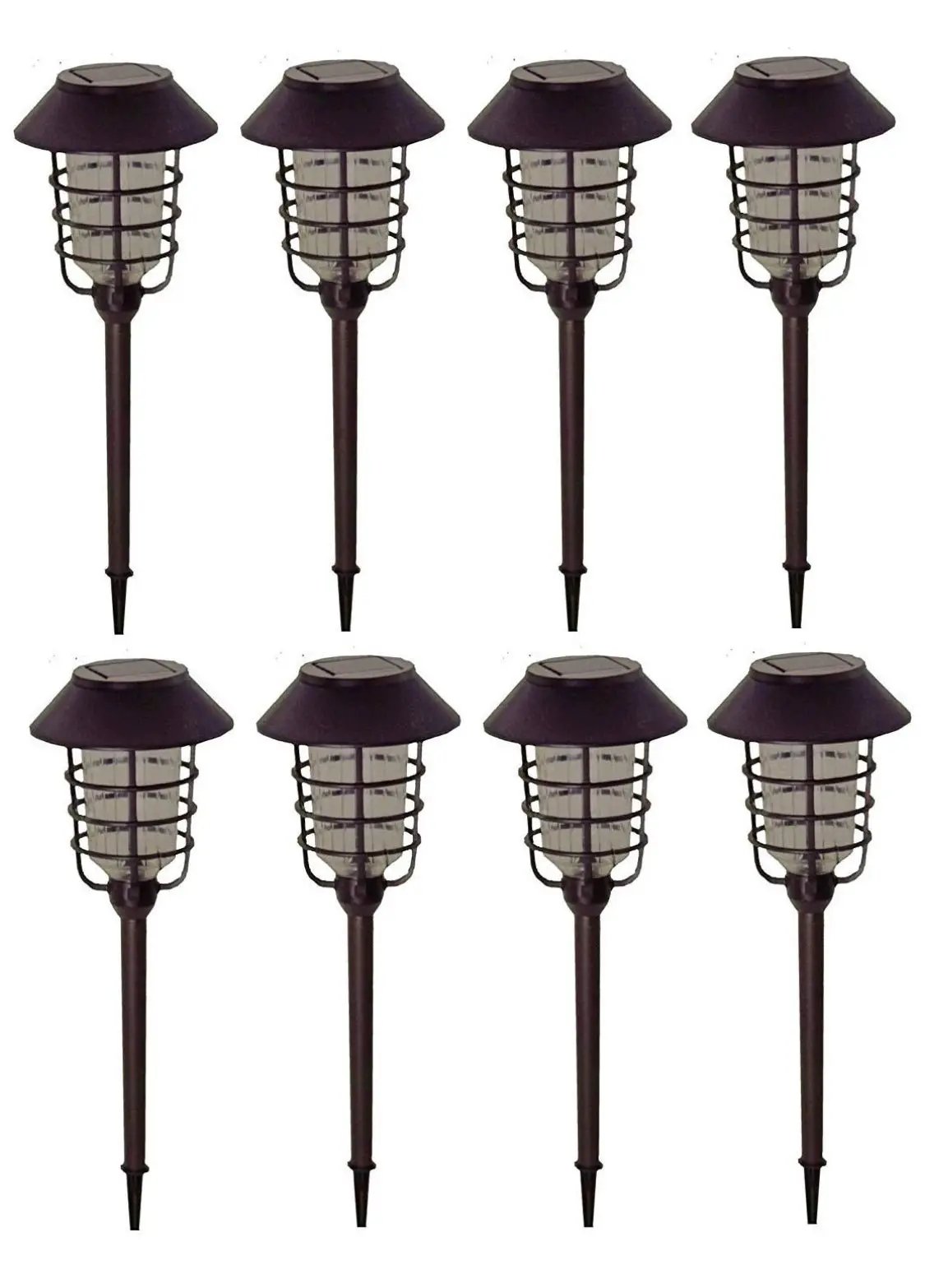 Energizer (SmartYard) 8-Pack Solar Pathway Lights – 10 Lumen Warm White LED, Aluminum & Glass, Dusk-to-Dawn Outdoor Landscape Lights by Outdoor Solar Outlet