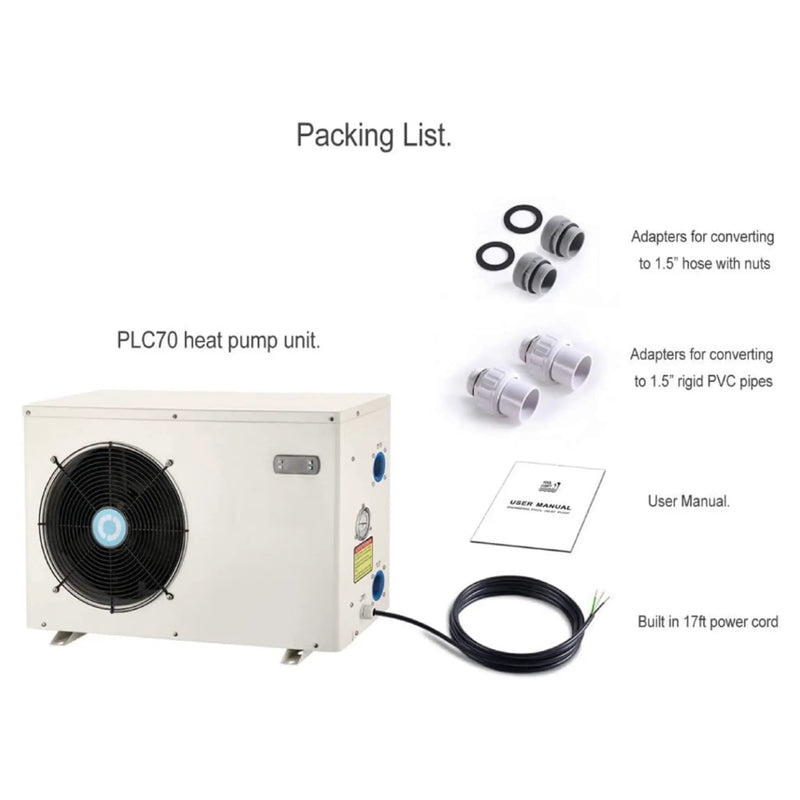 Energy-Saving Electric Swimming Pool Heat Pump For Above And Inground Pools, 6000 Gallons (SAK93541) by SAKSBY WHOLESALE