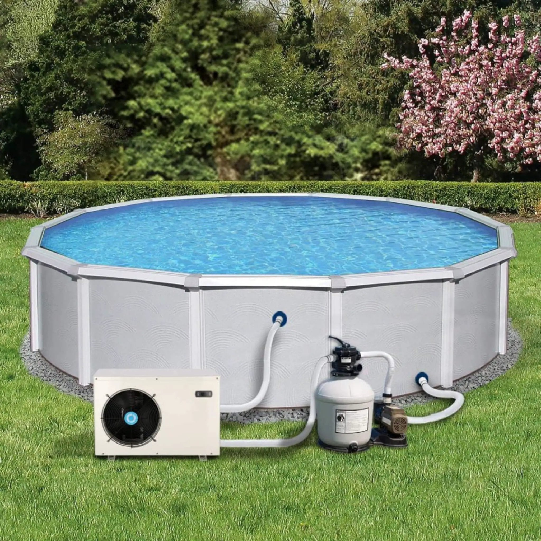 Energy-Saving Electric Swimming Pool Heat Pump For Above And Inground Pools, 6000 Gallons (SAK93541) by SAKSBY WHOLESALE